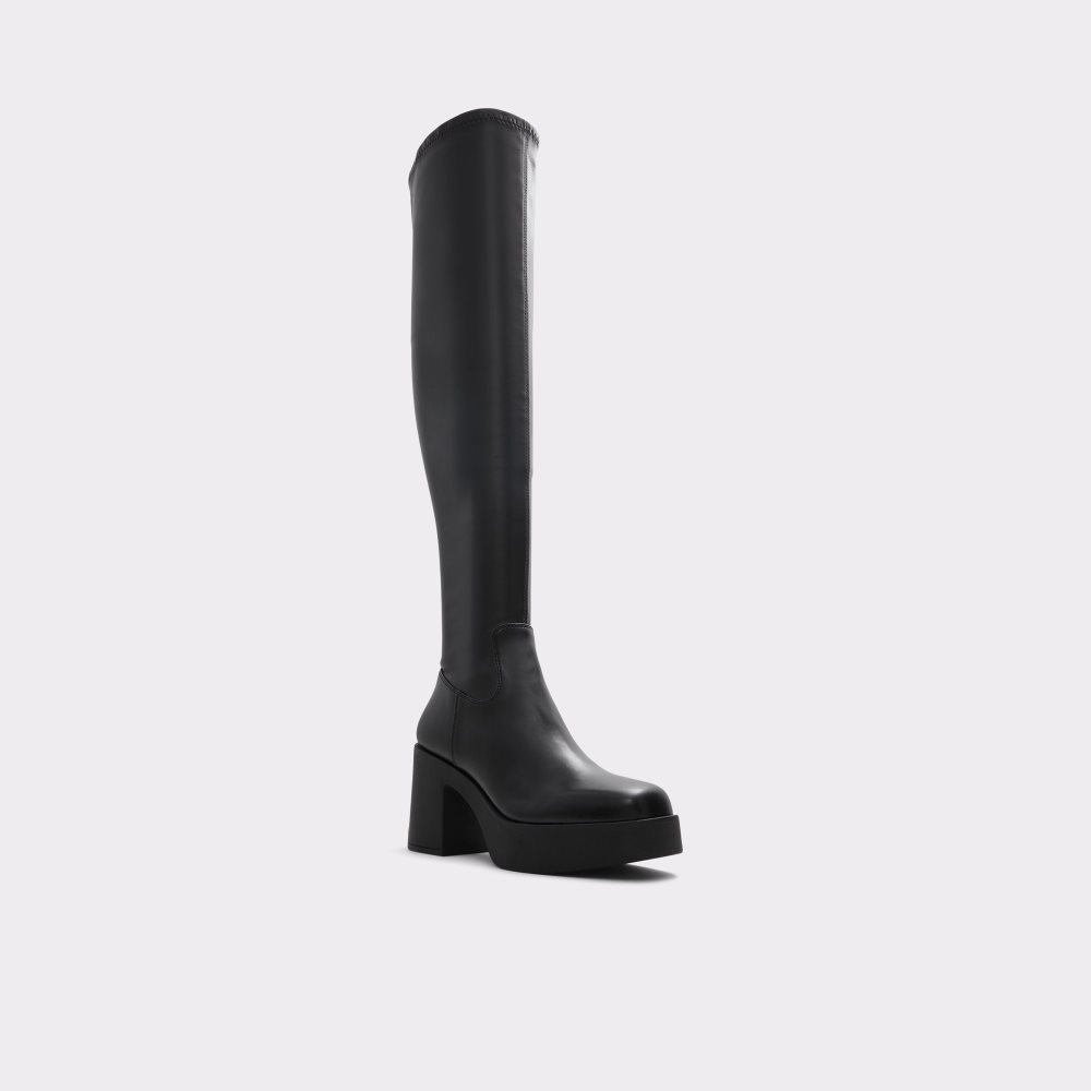 Bottes Hautes Aldo Upscale Over-the-knee - Lug Sole Noir Femme | ITID-04847552