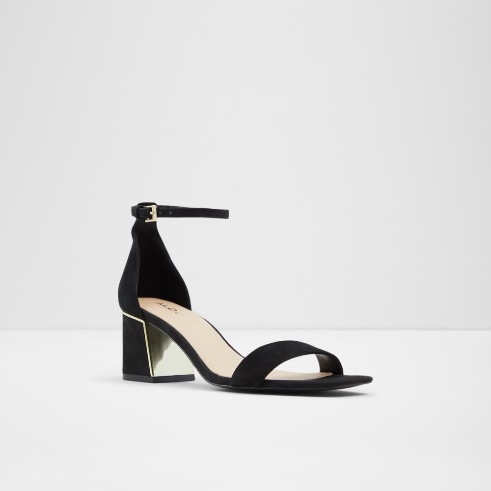 Talon Bloc Aldo Kedeaviel High Sandal Noir Femme | QAPU-00909507