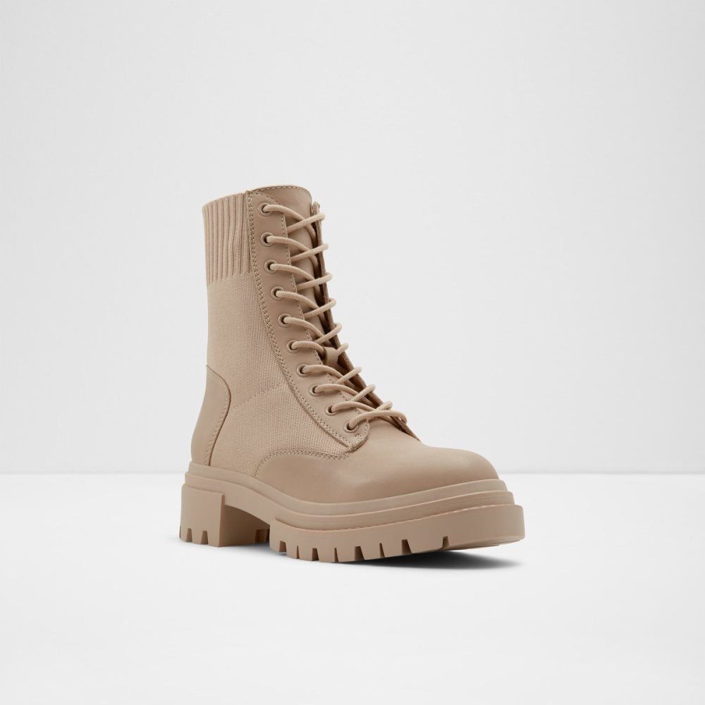 Bottes de combat Aldo Reflow - Lug Sole Beige Clair Femme | PLEB-60370425