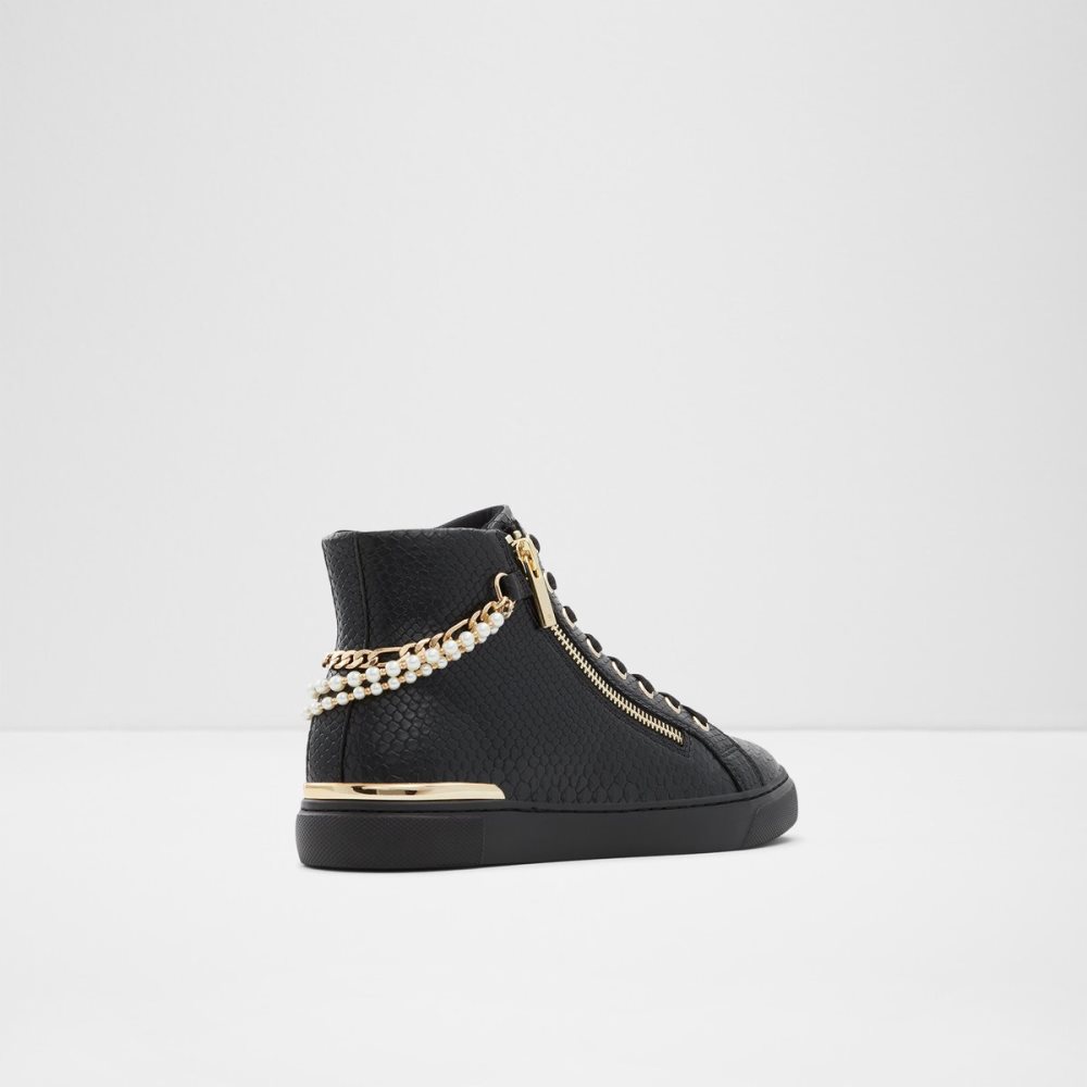 Baskets Aldo Perola High Top Noir Serpent Femme | YIFV-63492863