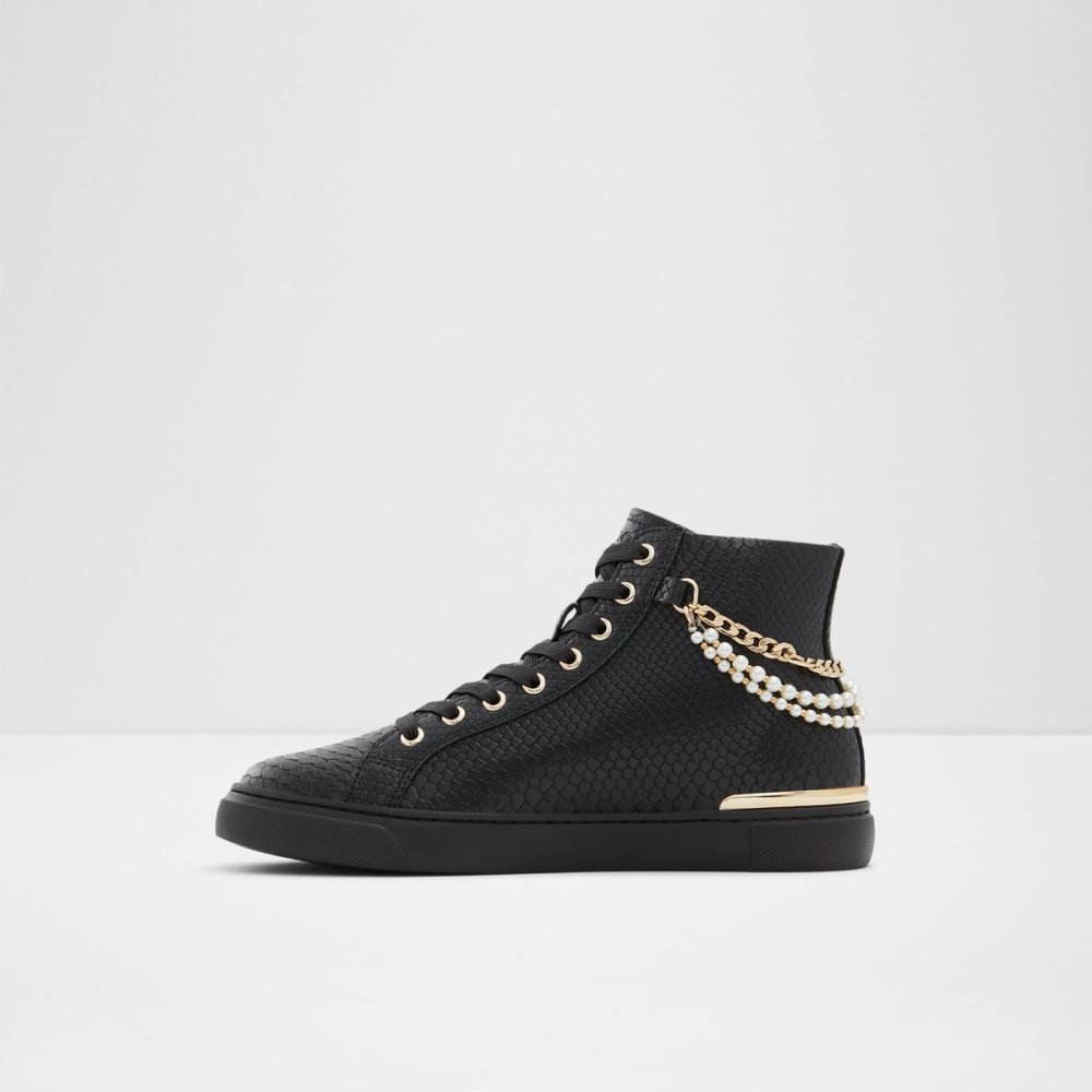 Baskets Aldo Perola High Top Noir Serpent Femme | YIFV-63492863