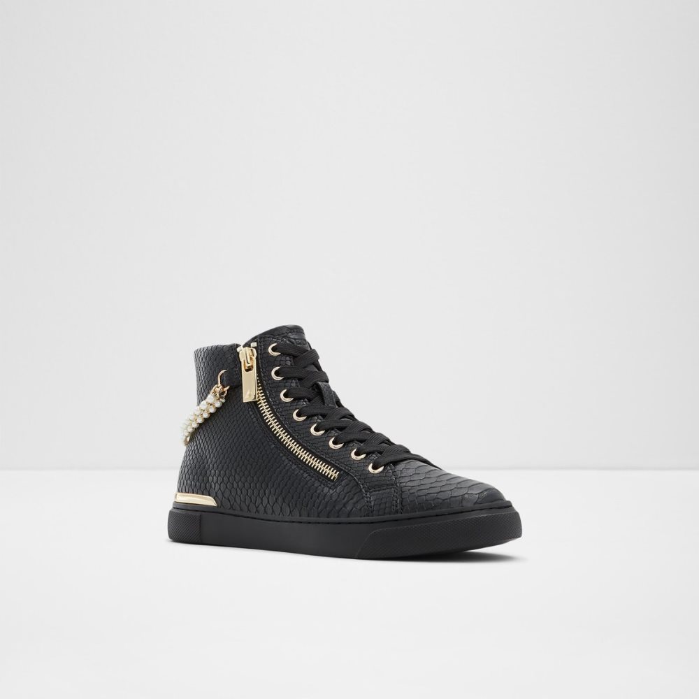 Baskets Aldo Perola High Top Noir Serpent Femme | YIFV-63492863