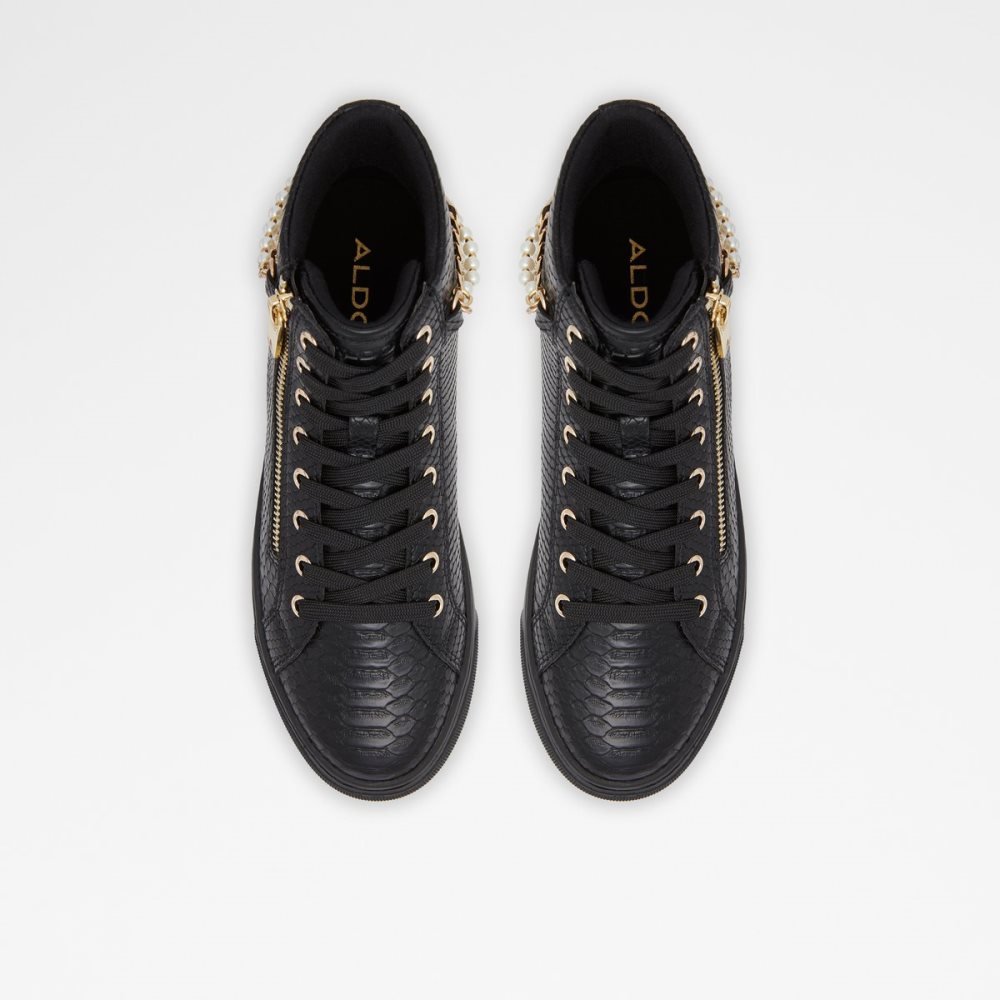 Baskets Aldo Perola High Top Noir Serpent Femme | YIFV-63492863