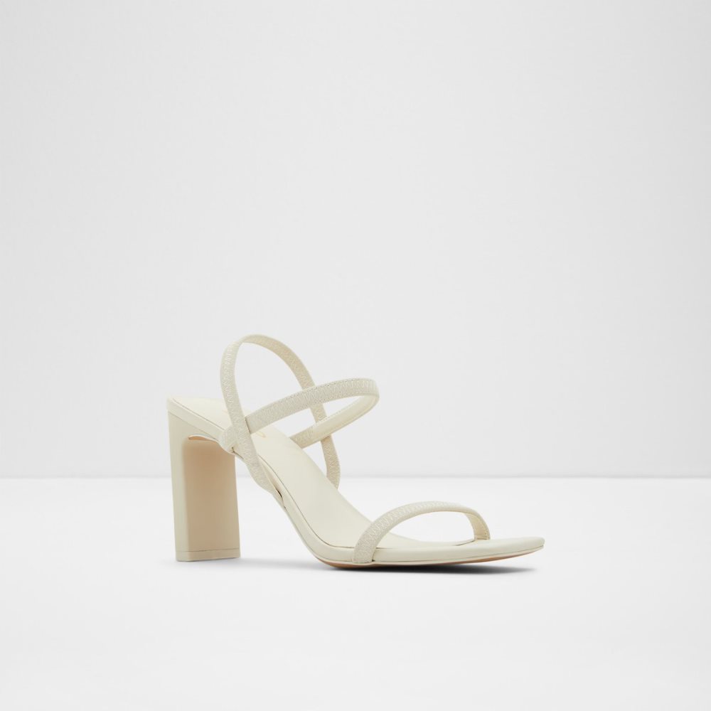 Talon Bloc Aldo Okurr Lanières Talons Sandal Blanche Femme | TQDI-43888544