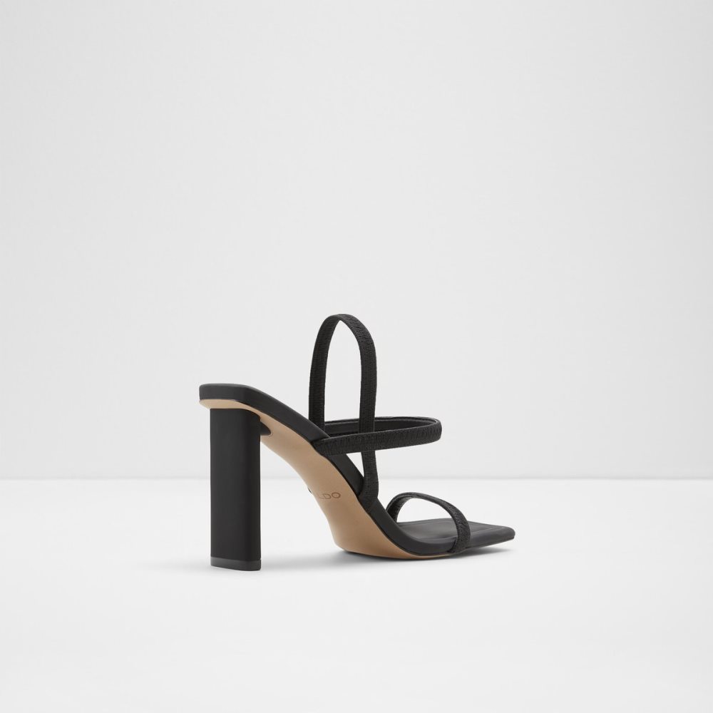 Talon Bloc Aldo Okurra Lanières Talons Sandal Noir Femme | VUGA-28987753