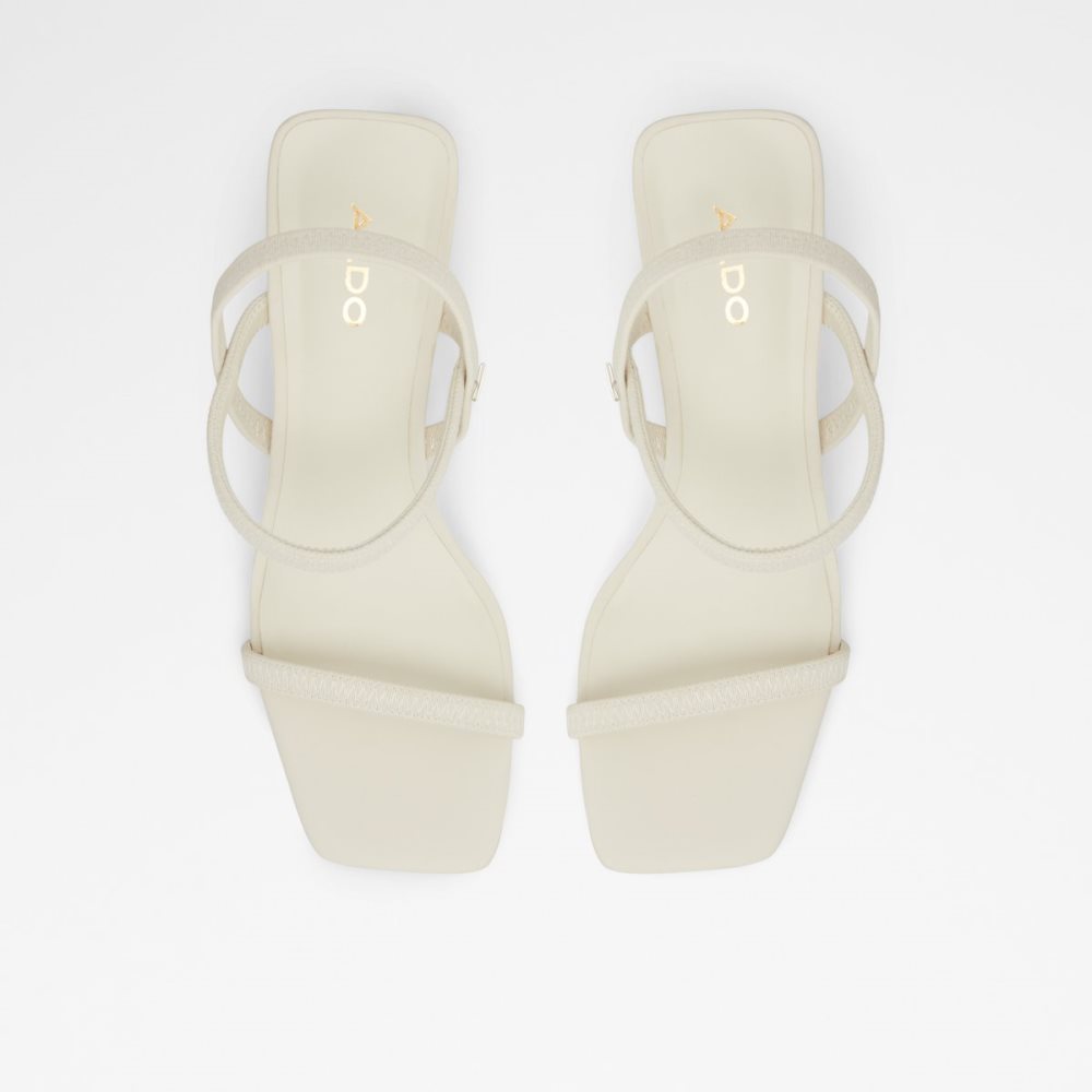 Talon Bloc Aldo Okurr Lanières Talons Sandal Blanche Femme | TQDI-43888544