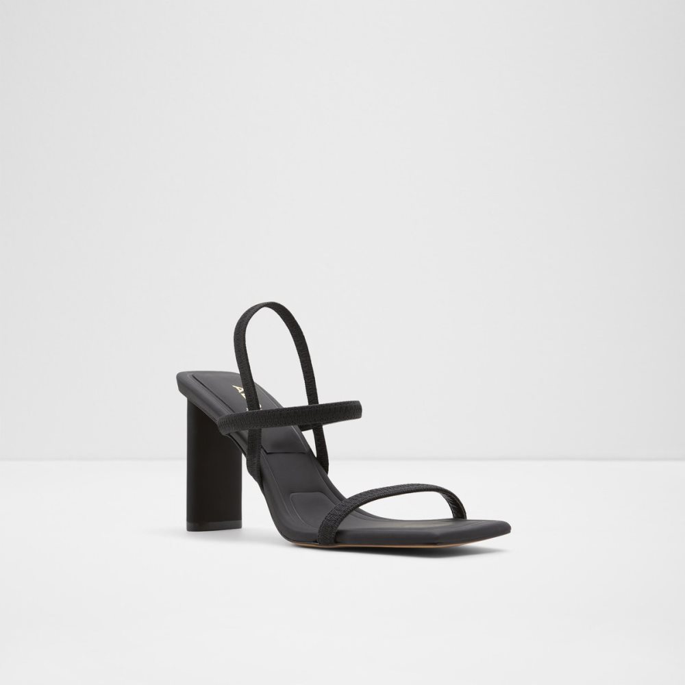 Talon Bloc Aldo Okurra Lanières Talons Sandal Noir Femme | VUGA-28987753