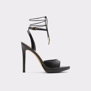 Chaussures Plateforme Aldo Docilla Lanières Talons Sandal - Stiletto Noir Femme | EVWC-99451783