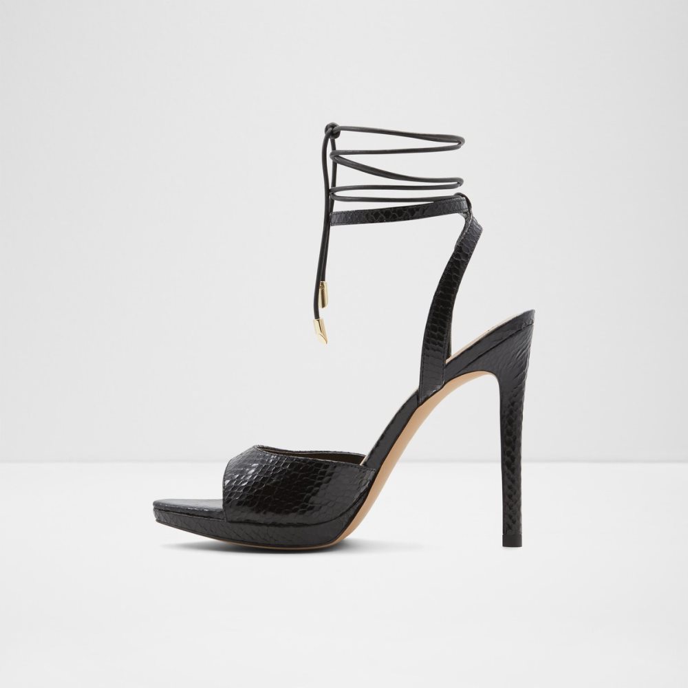 Chaussures Plateforme Aldo Docilla Lanières Talons Sandal - Stiletto Noir Femme | EVWC-99451783