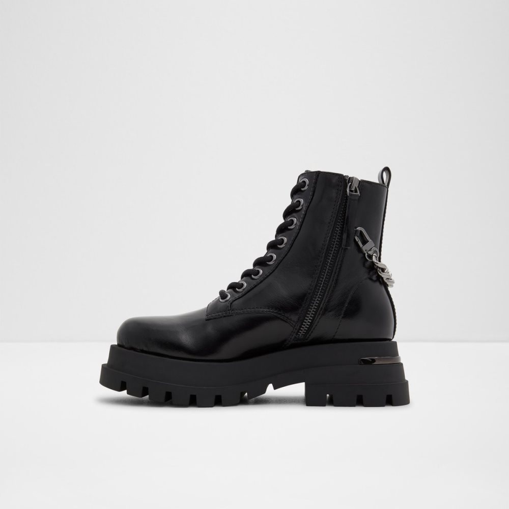 Bottes de combat Aldo Grandeur - Lug Sole Noir Femme | XKDN-59904396