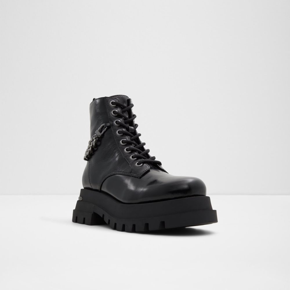 Bottes de combat Aldo Grandeur - Lug Sole Noir Femme | XKDN-59904396