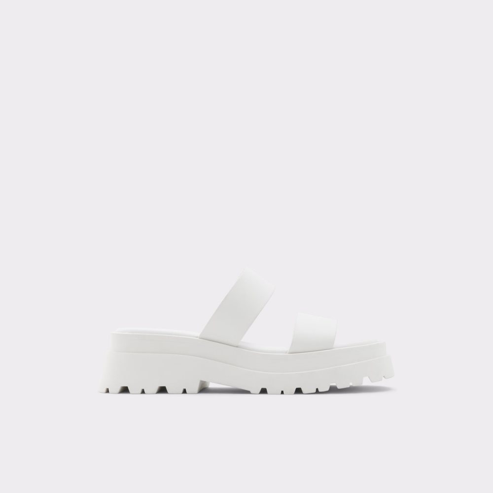 Sandales Aldo Phelix Claquette Sandal - Lug Sole Blanche Femme | EMUH-63314636