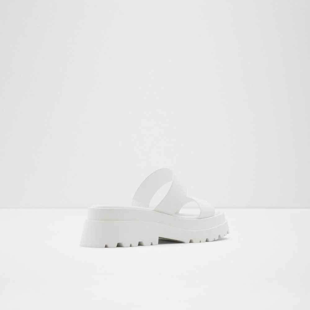 Sandales Aldo Phelix Claquette Sandal - Lug Sole Blanche Femme | EMUH-63314636