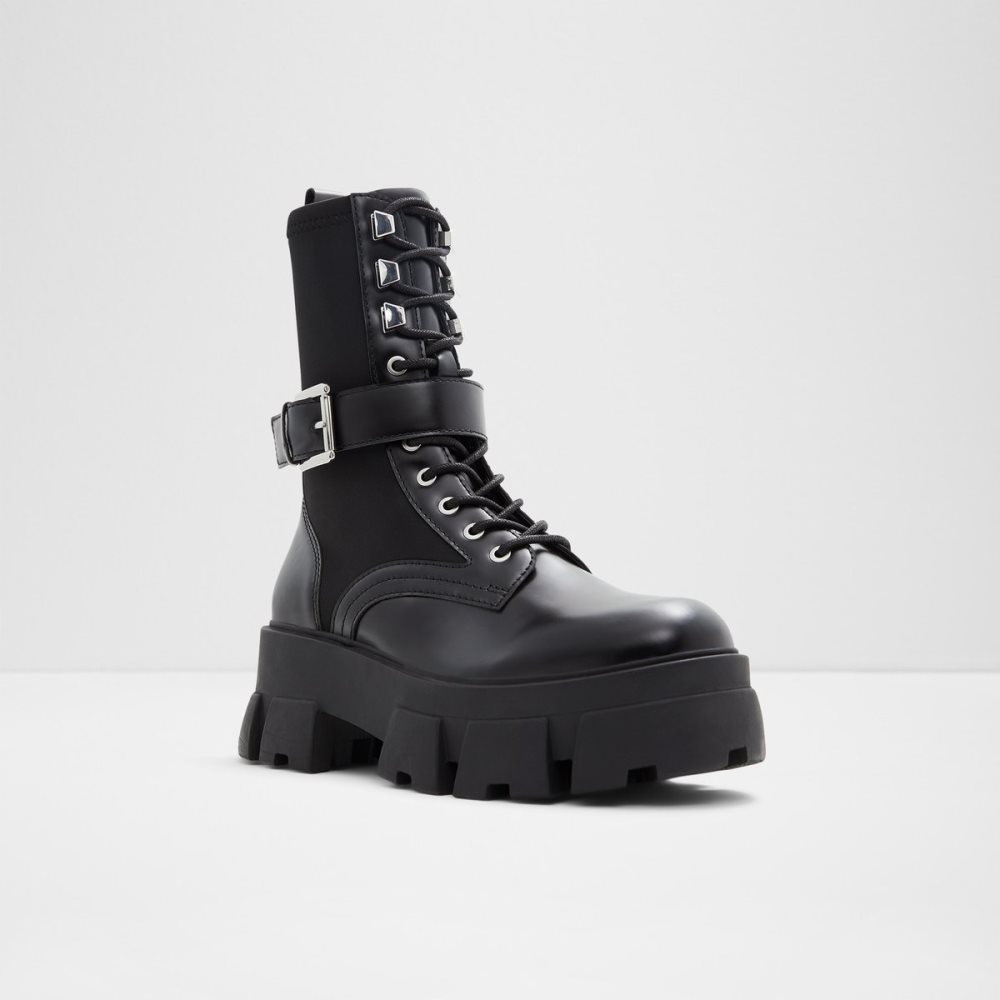 Bottes de combat Aldo Grandleap - Lug Sole Noir Femme | OBNT-65094948