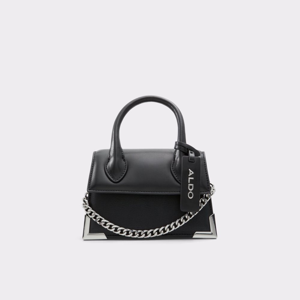 Sac Clutch Aldo Pythonia Top Handle Noir Femme | ITVQ-45129966