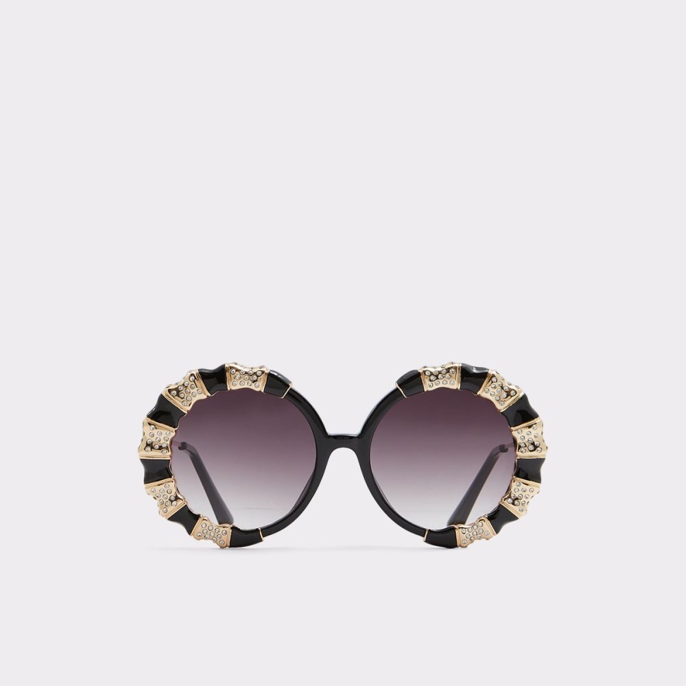 Lunettes de Soleil Aldo Zeamas Round Noir Doré Multicolore Femme | TRAS-87951702