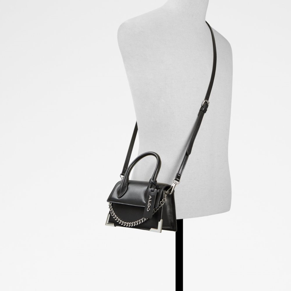 Sac Clutch Aldo Pythonia Top Handle Noir Femme | ITVQ-45129966