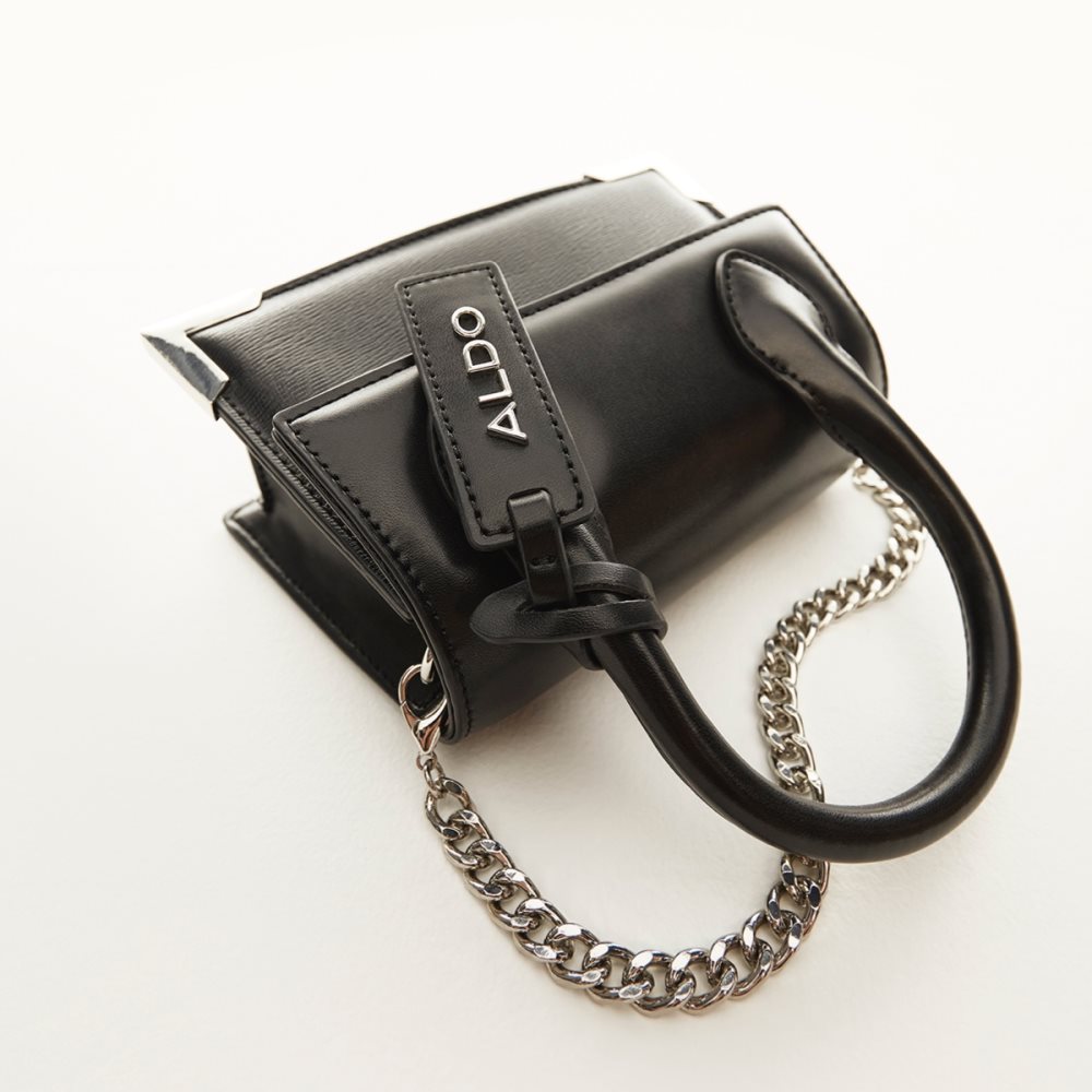 Sac Clutch Aldo Pythonia Top Handle Noir Femme | ITVQ-45129966