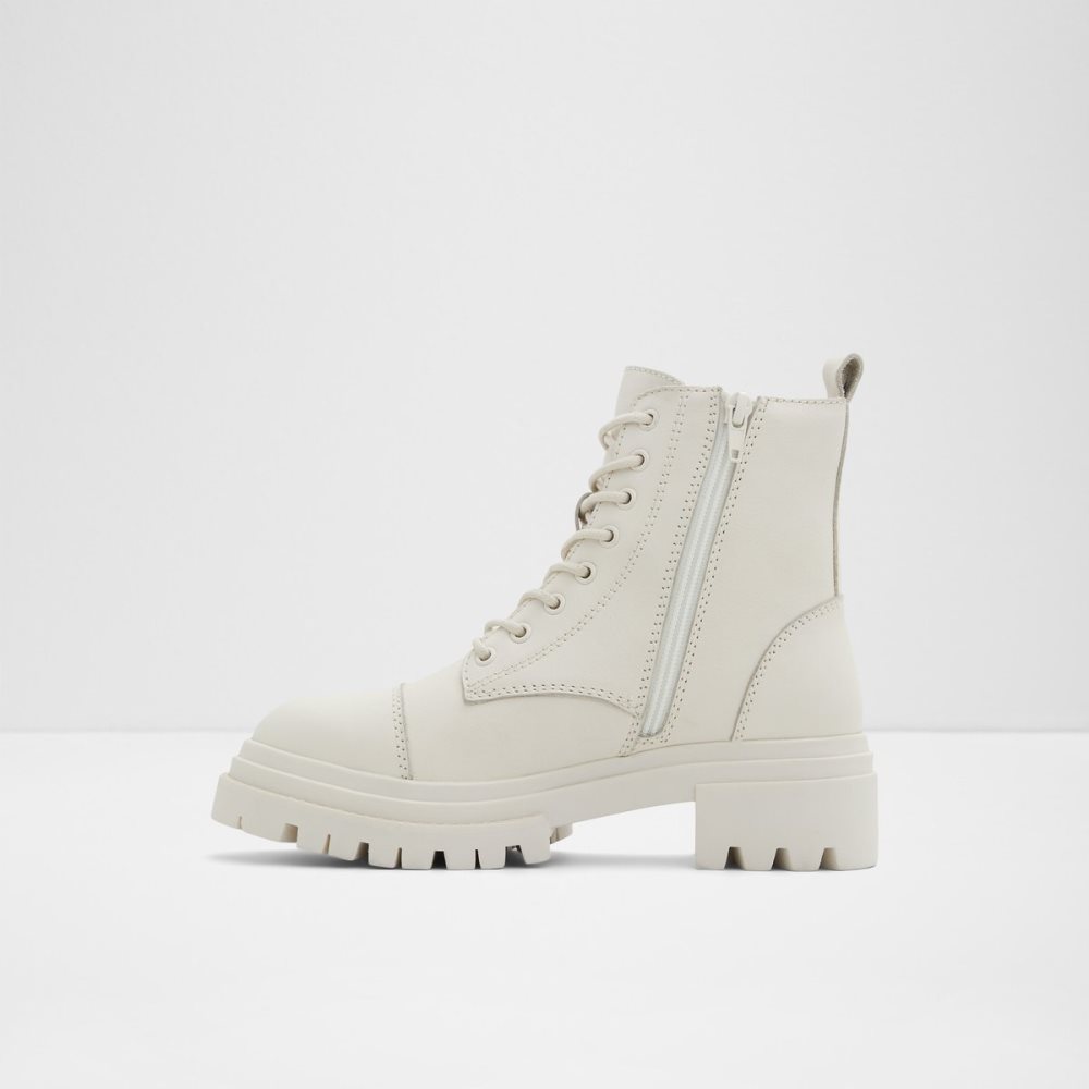 Bottes de combat Aldo Bigmark - Lug Sole Blanche Femme | TMBQ-86794943