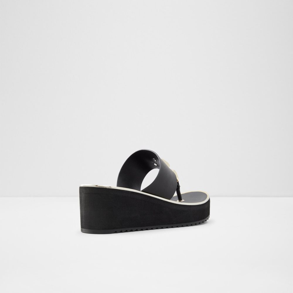 Sandales Aldo Toea Lanières Sandal - Wedge Noir Femme | GZBR-87063288