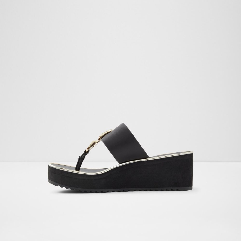 Sandales Aldo Toea Lanières Sandal - Wedge Noir Femme | GZBR-87063288