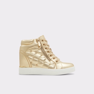 Baskets Aldo Ailannah High Top - Wedge Doré Femme | IWMV-89211293