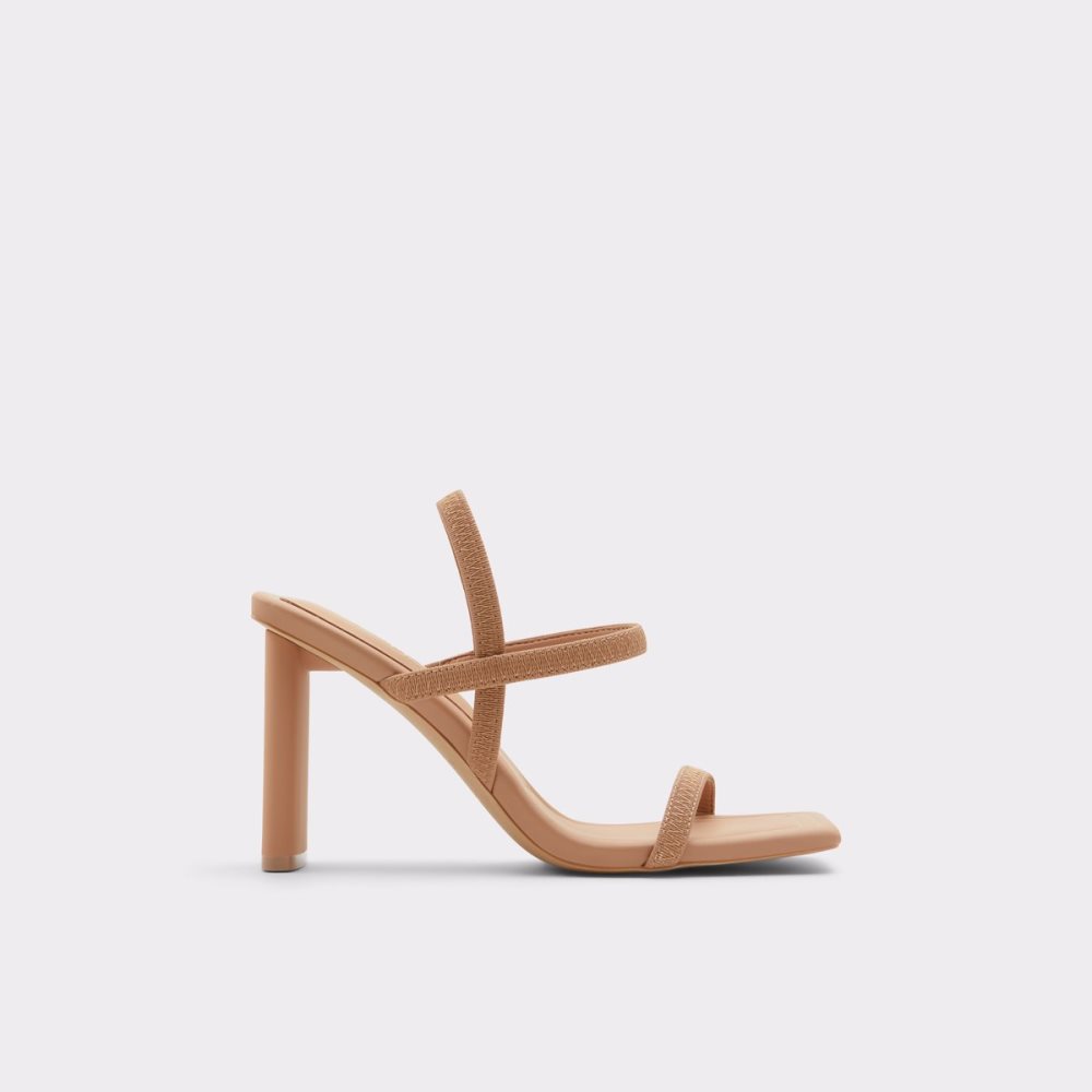 Talon Bloc Aldo Okurra Lanières Talons Sandal Beige Femme | ILCA-75133377