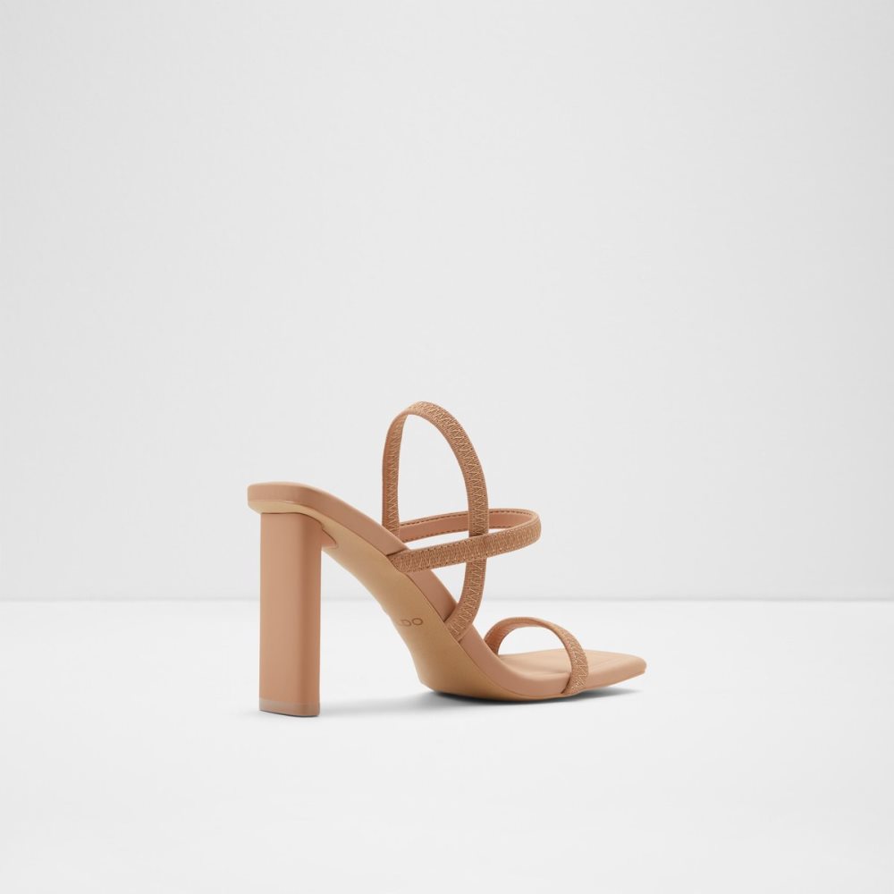 Talon Bloc Aldo Okurra Lanières Talons Sandal Beige Femme | ILCA-75133377