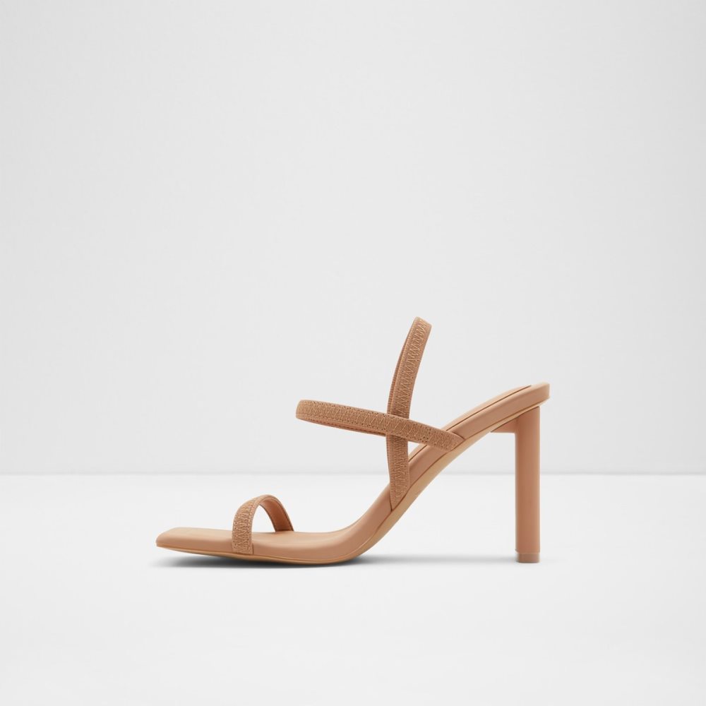 Talon Bloc Aldo Okurra Lanières Talons Sandal Beige Femme | ILCA-75133377