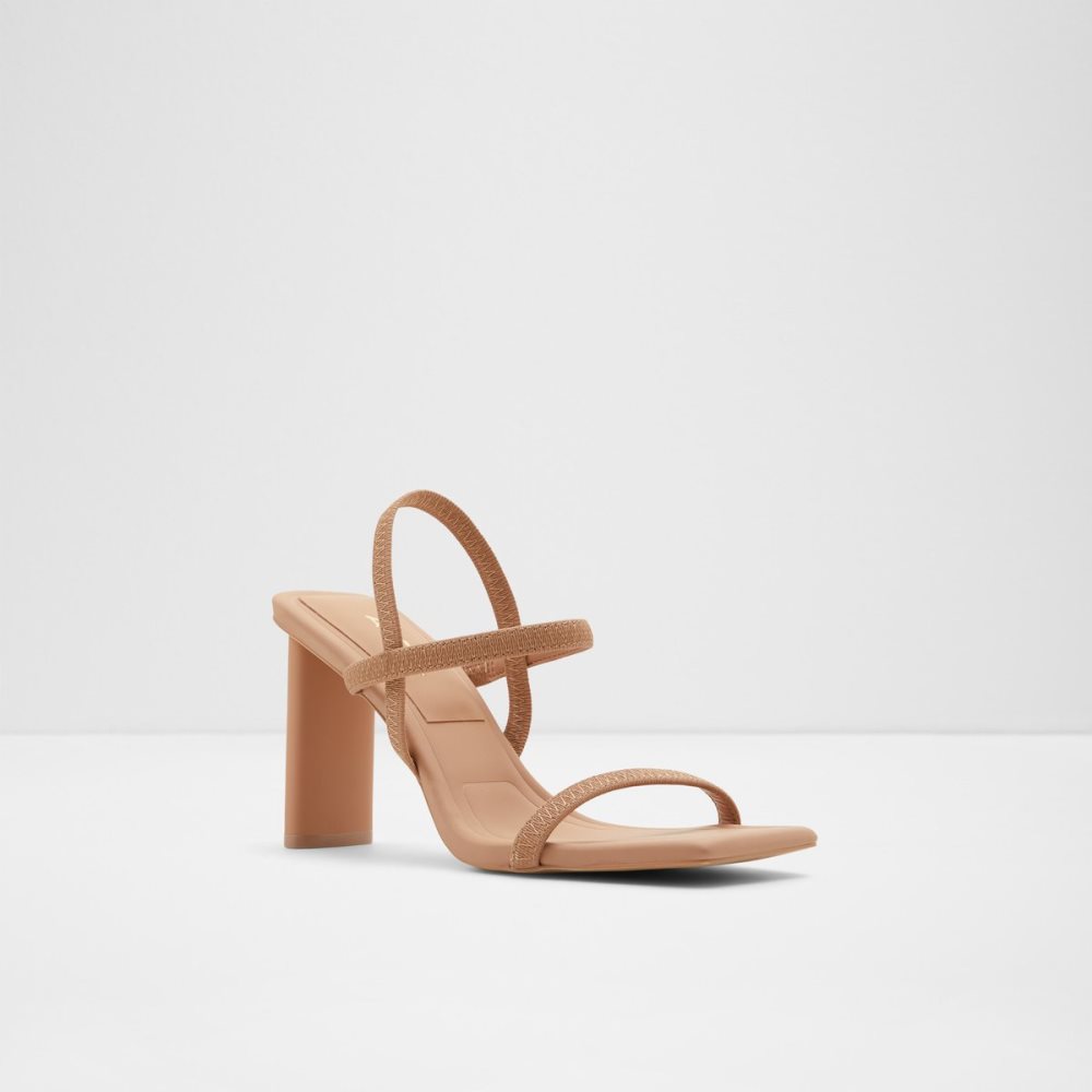 Talon Bloc Aldo Okurra Lanières Talons Sandal Beige Femme | ILCA-75133377