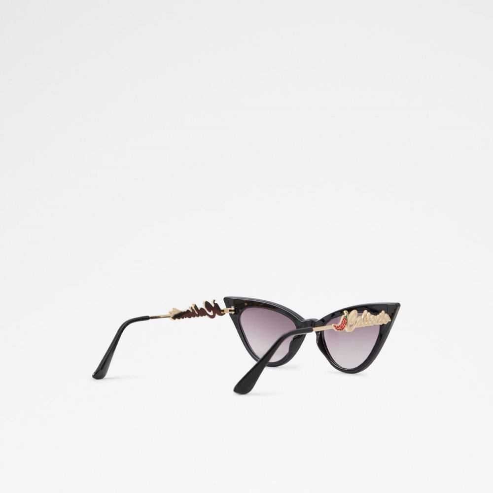 Lunettes de Soleil Aldo Elirawan Cat Eye Noir Doré Multicolore Femme | AAEC-39617039