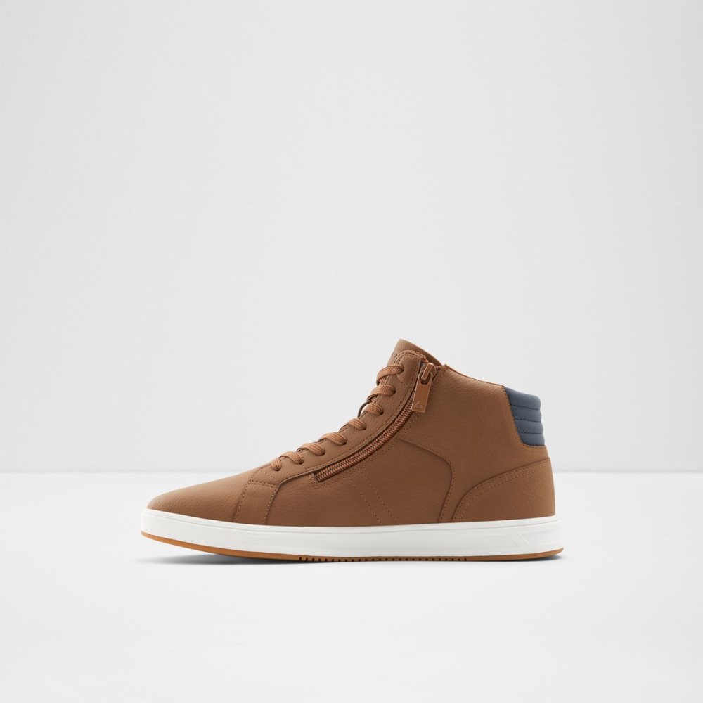 Baskets Aldo Afiac High Top - Cup Sole Marron Homme | RQFL-36279238