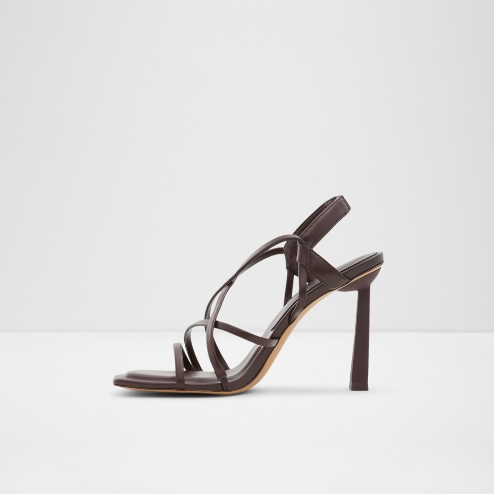 Sandales Aldo Amilia Lanières High Sandal Marron Foncé Femme | VXLG-26345322