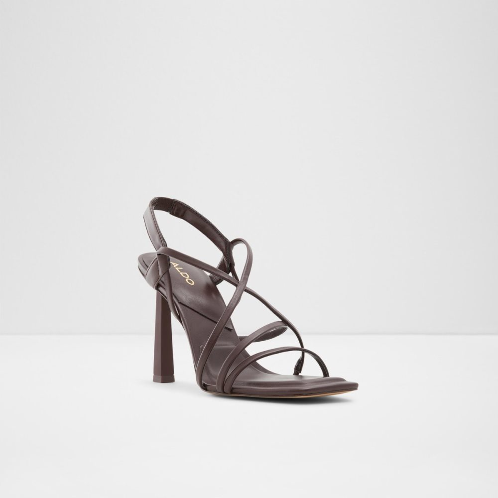 Sandales Aldo Amilia Lanières High Sandal Marron Foncé Femme | VXLG-26345322