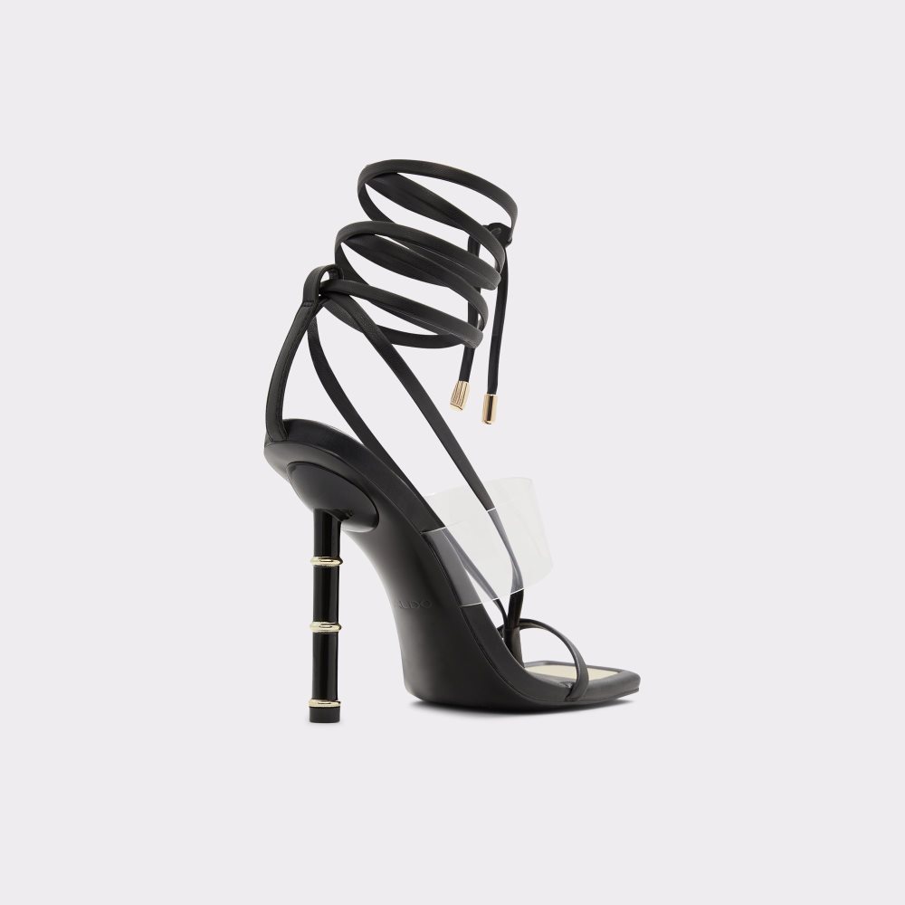 Sandales Aldo Elektra Lanières Talons Sandal Noir Femme | YFKB-16278523