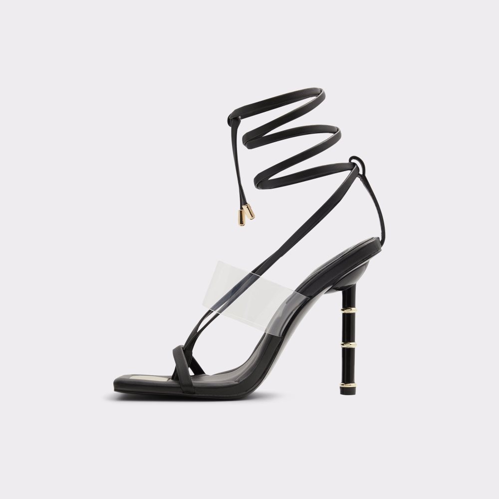 Sandales Aldo Elektra Lanières Talons Sandal Noir Femme | YFKB-16278523