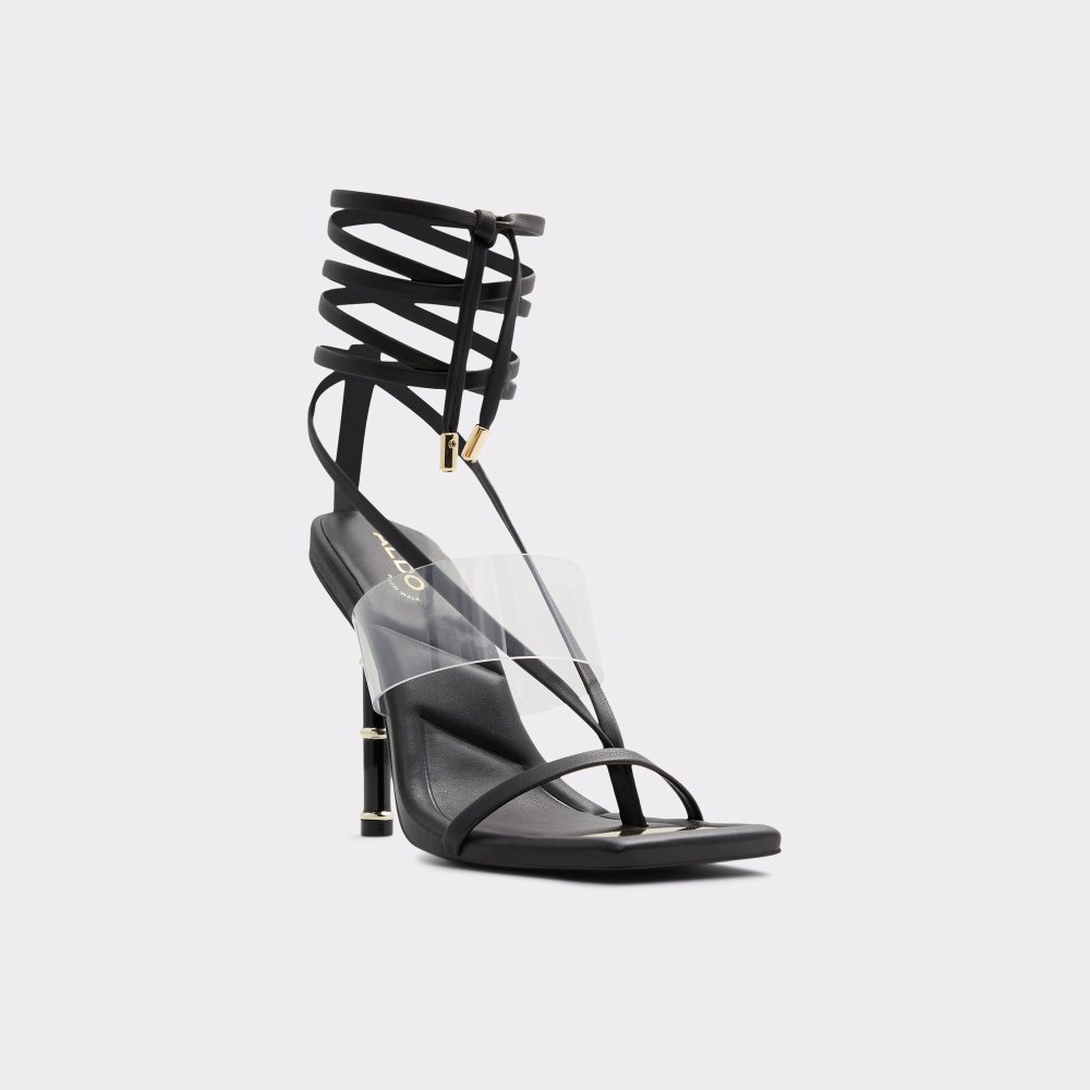 Sandales Aldo Elektra Lanières Talons Sandal Noir Femme | YFKB-16278523