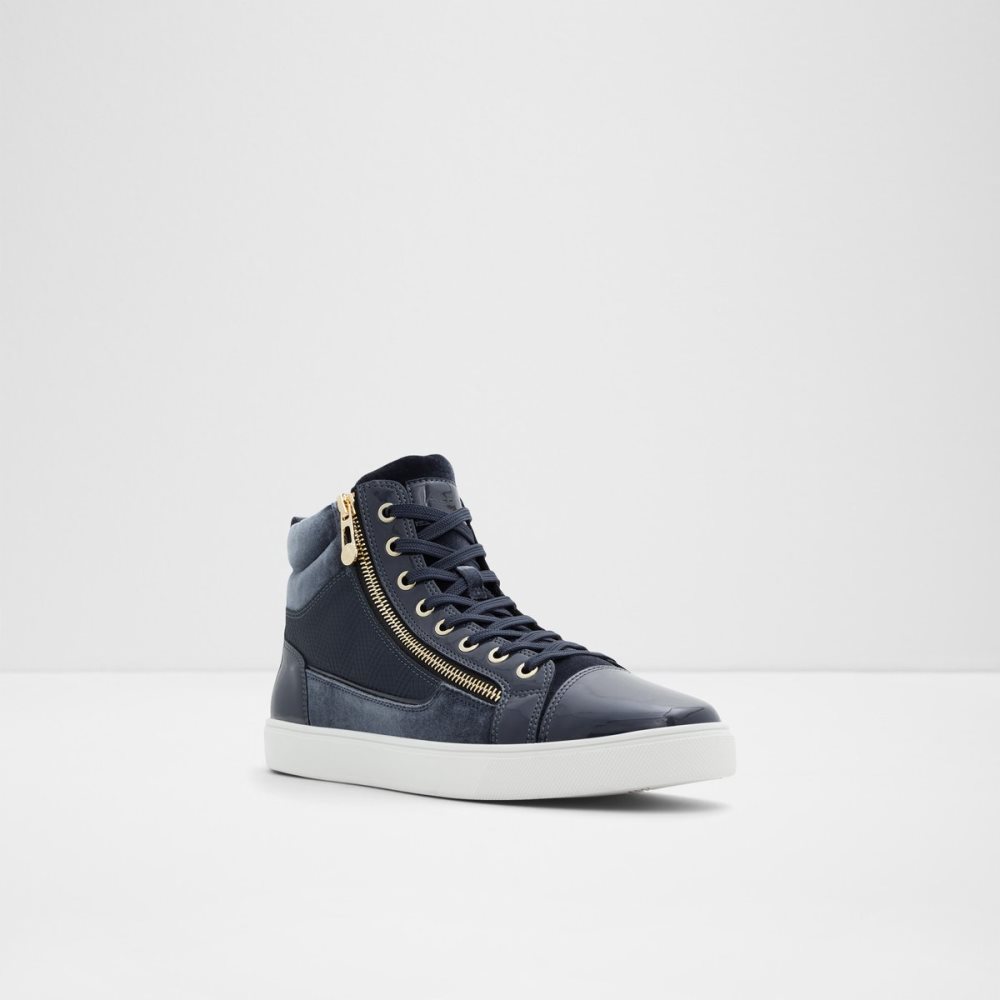 Baskets Aldo Popstar High Top - Cup Sole Bleu Marine Homme | TULO-35104386