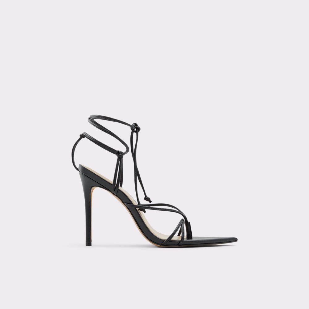 Sandales Aldo Lona Lanières Talons Sandal - Stiletto Noir Femme | VEIH-69350594