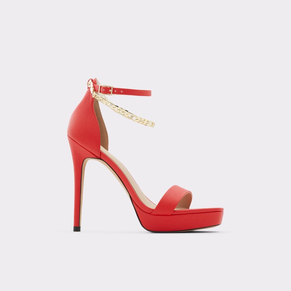 Chaussures Plateforme Aldo Scarlettchain High Sandal - Stiletto Rouge Femme | QVSW-95293505