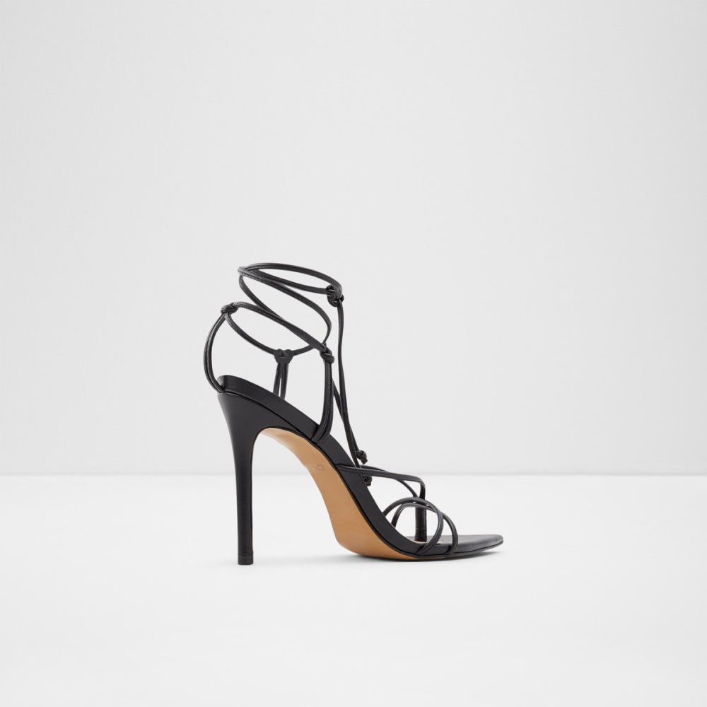 Sandales Aldo Lona Lanières Talons Sandal - Stiletto Noir Femme | VEIH-69350594