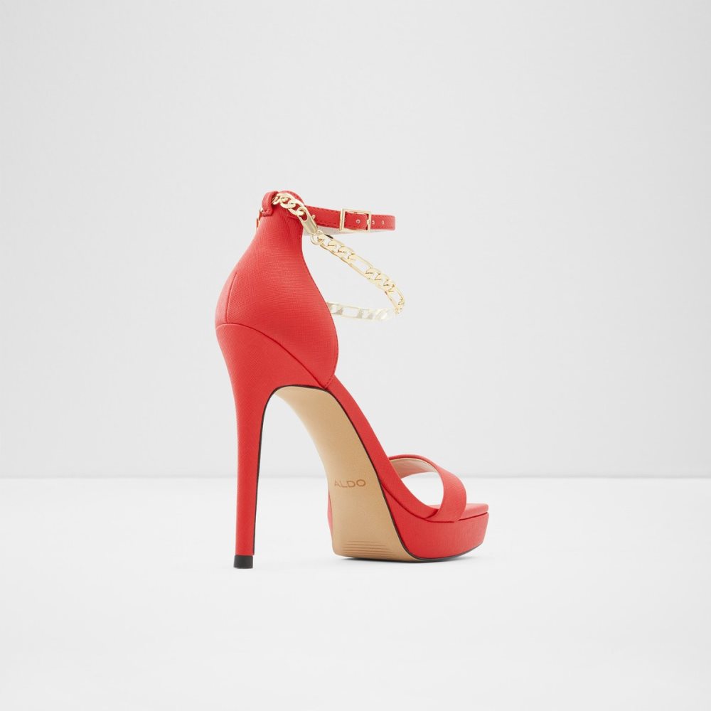 Chaussures Plateforme Aldo Scarlettchain High Sandal - Stiletto Rouge Femme | QVSW-95293505