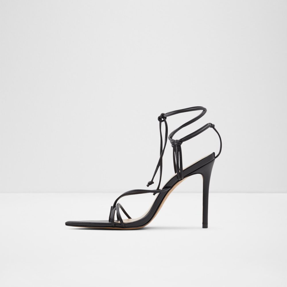 Sandales Aldo Lona Lanières Talons Sandal - Stiletto Noir Femme | VEIH-69350594