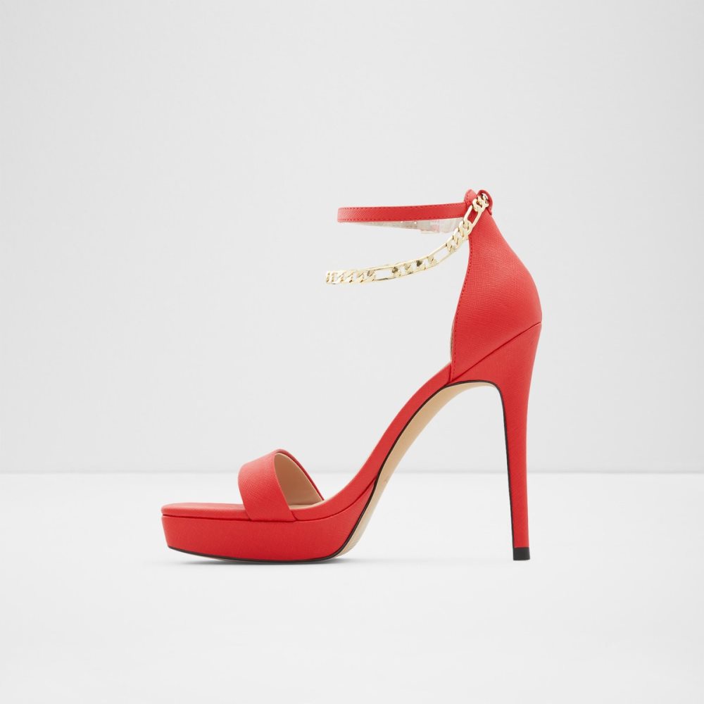 Chaussures Plateforme Aldo Scarlettchain High Sandal - Stiletto Rouge Femme | QVSW-95293505