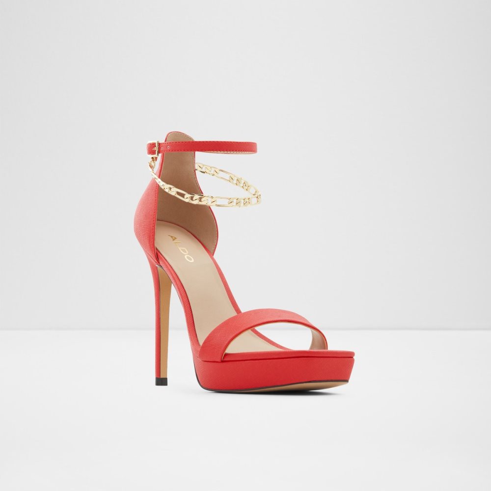 Chaussures Plateforme Aldo Scarlettchain High Sandal - Stiletto Rouge Femme | QVSW-95293505