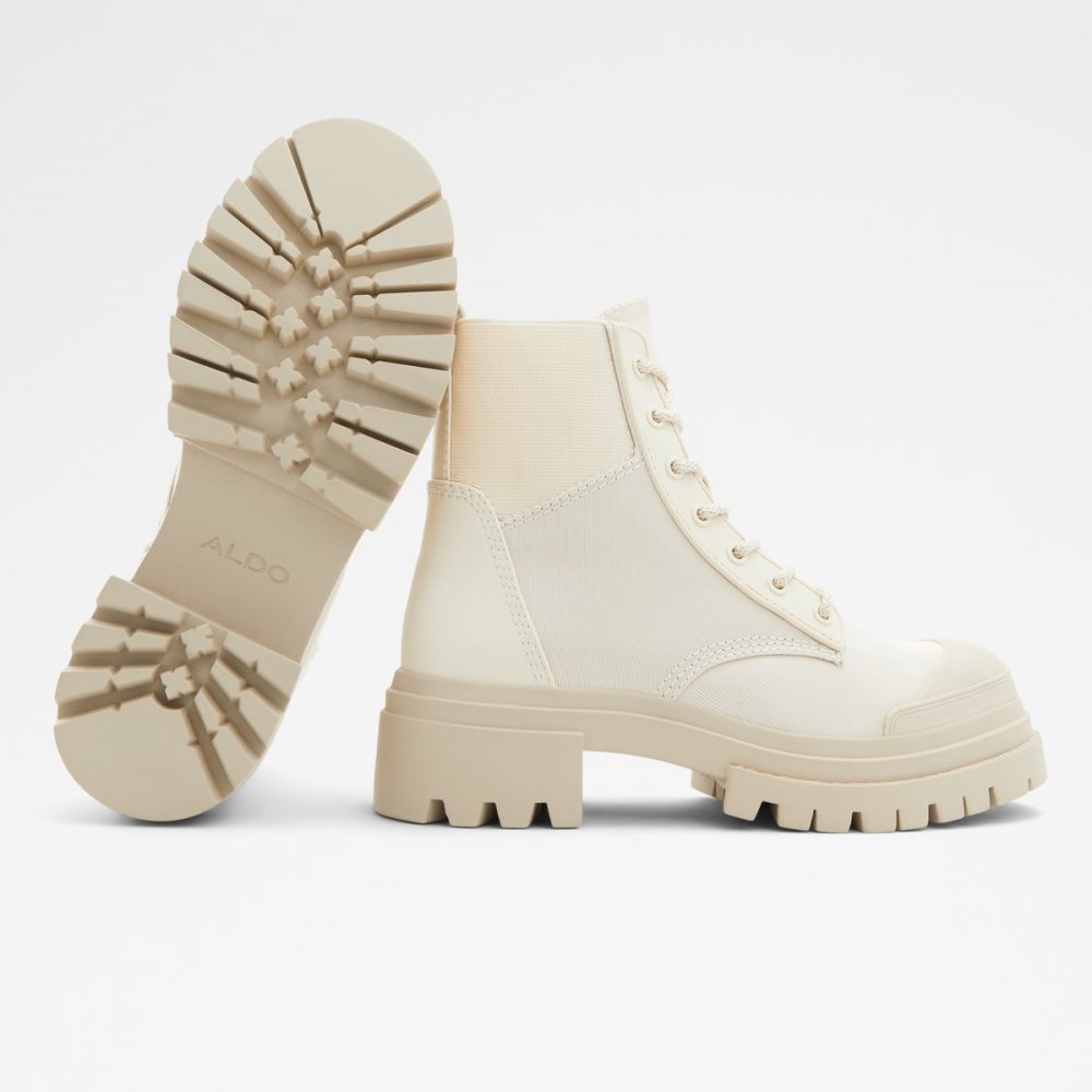 Bottes de combat Aldo Charline - Lug Sole Blanche Femme | ENRM-70401937