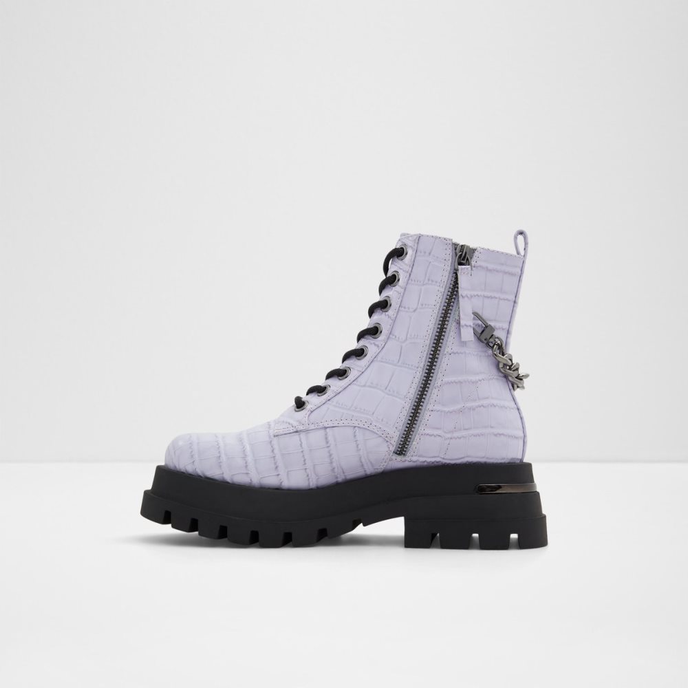 Bottes de combat Aldo Grandeur - Lug Sole Violette Femme | MFLU-21582767