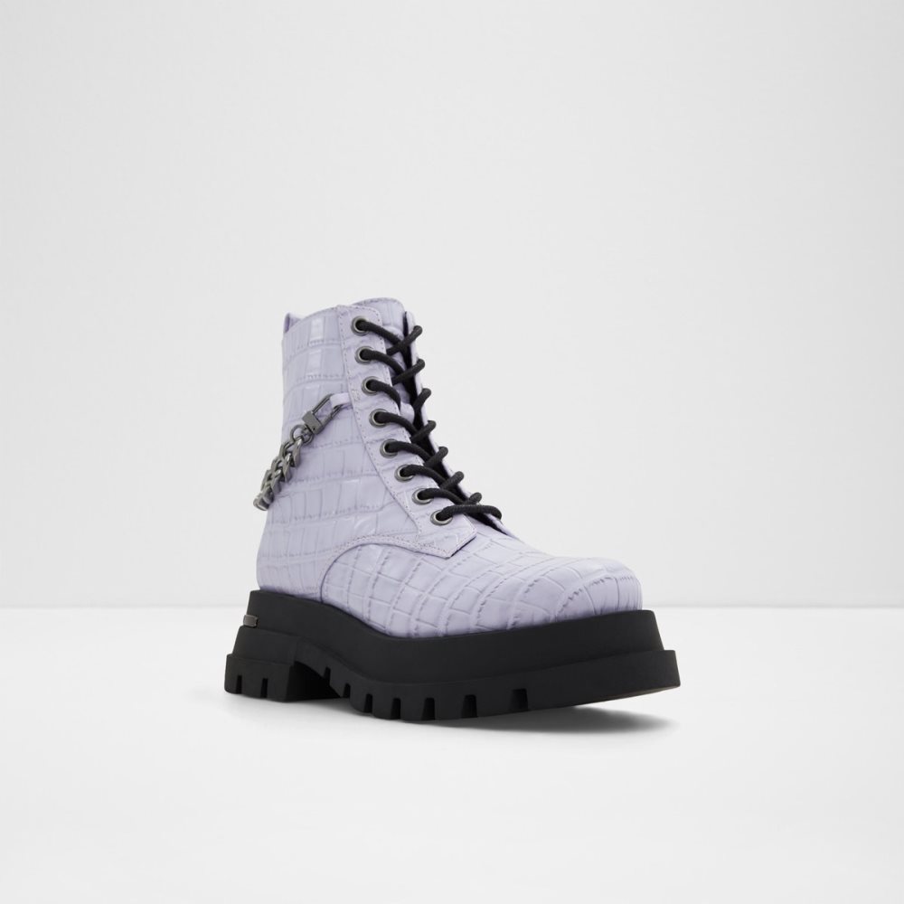 Bottes de combat Aldo Grandeur - Lug Sole Violette Femme | MFLU-21582767