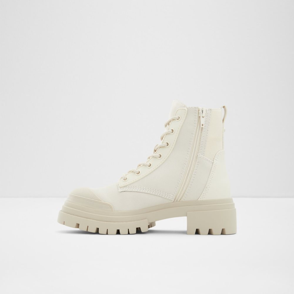 Bottes de combat Aldo Charline - Lug Sole Blanche Femme | ENRM-70401937