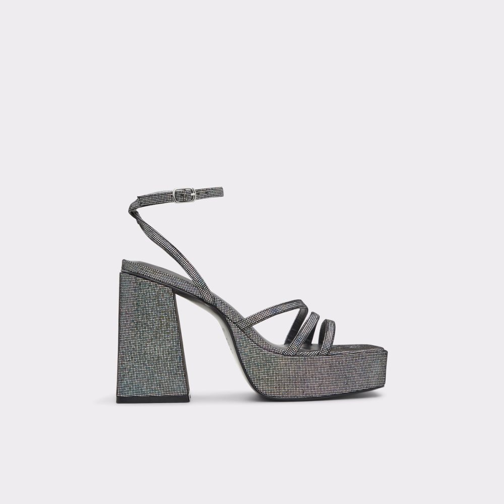 Chaussures Plateforme Aldo Landabriver Lanières Talons Sandal - Flatform Argent Femme | YLHS-31438668